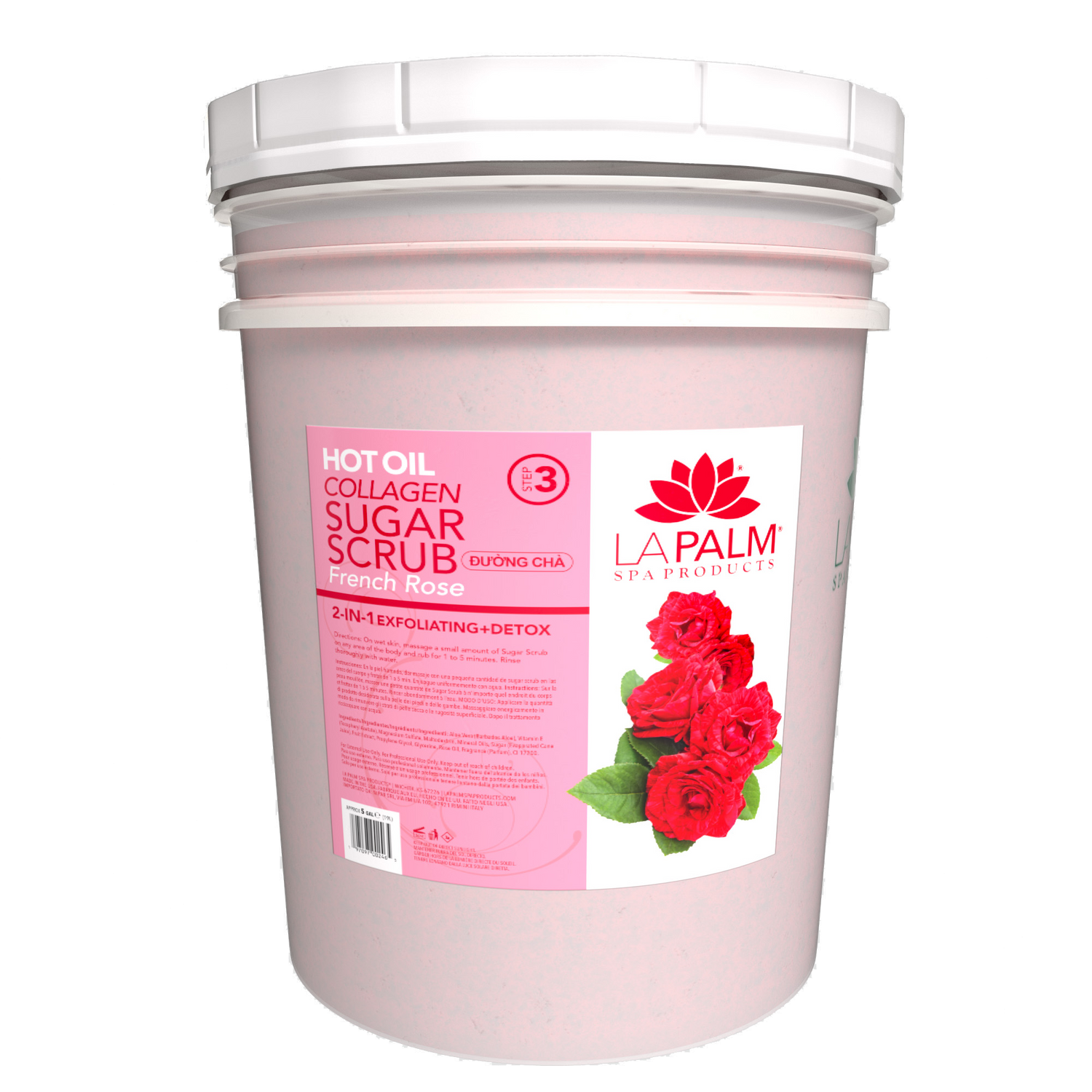 La Palm Hot Oil Sugar Scrub French Rose