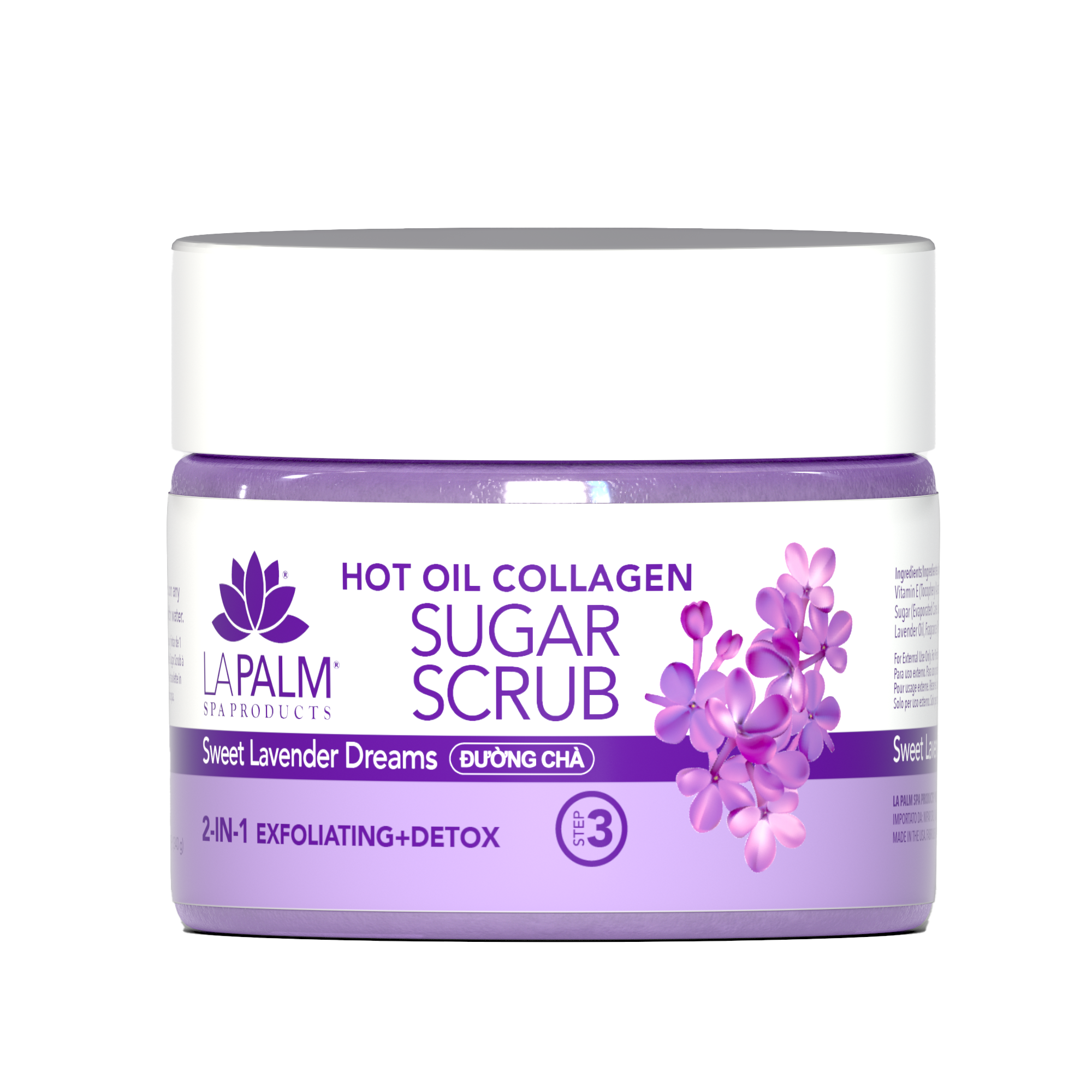 La Palm Hot Oil Sugar Scrub Sweet Lavender