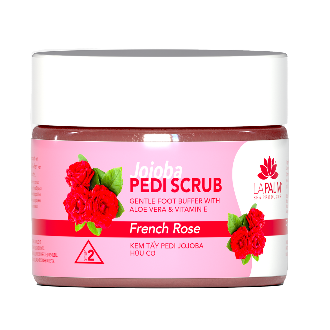 Jojoba Pedi Scrub French Rose by La Palm