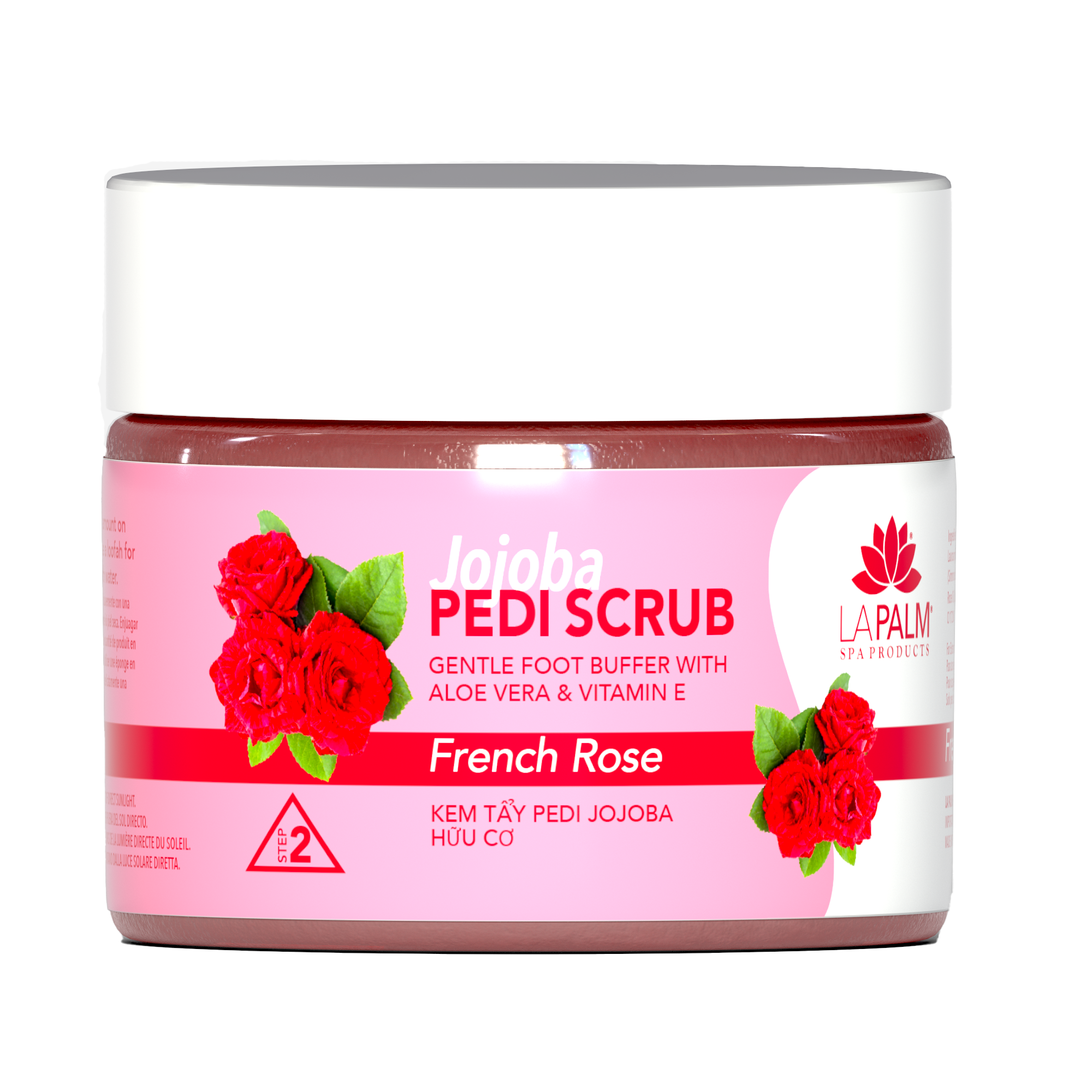 La Palm Jojoba Pedi Scrub French Rose