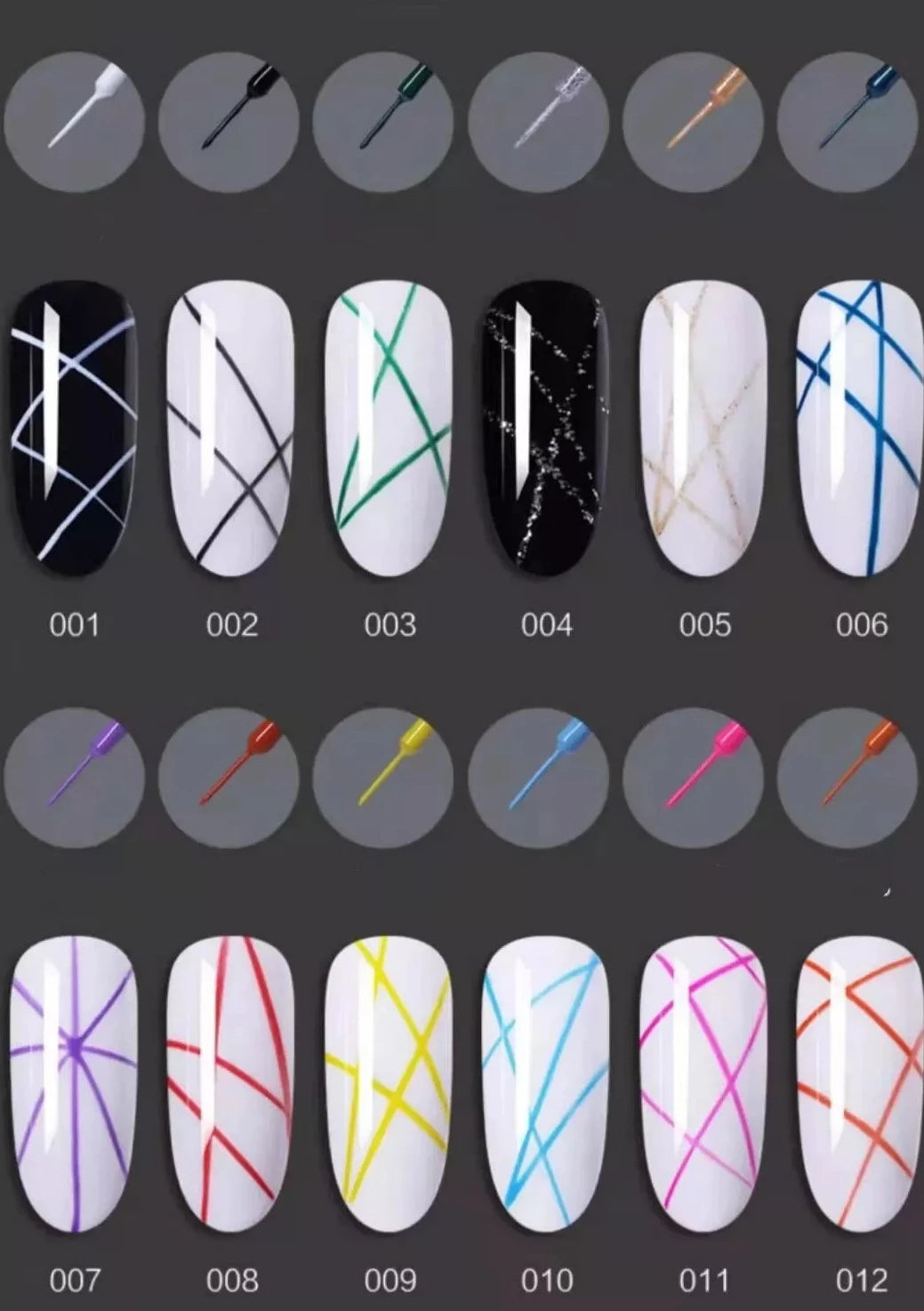 EMOI Liner Nails Art Gel 24 Colours