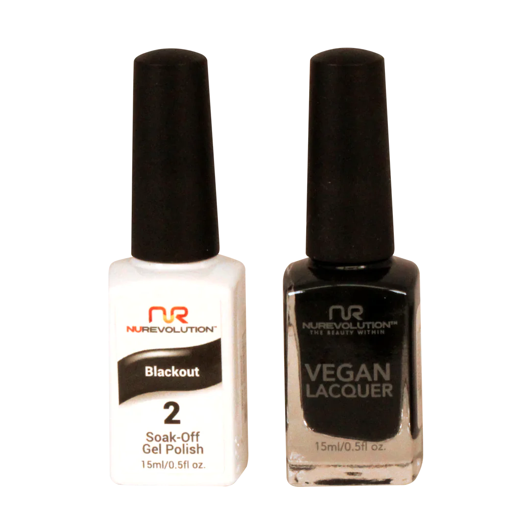 NuRevolution Trio Duo Gel &amp; Lacquer 002 Blackout