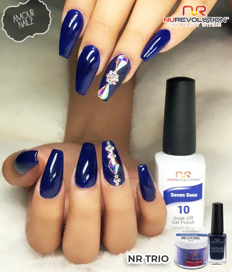 NuRevolution Trio Duo Gel &amp; Lacquer 010 Seven Seas