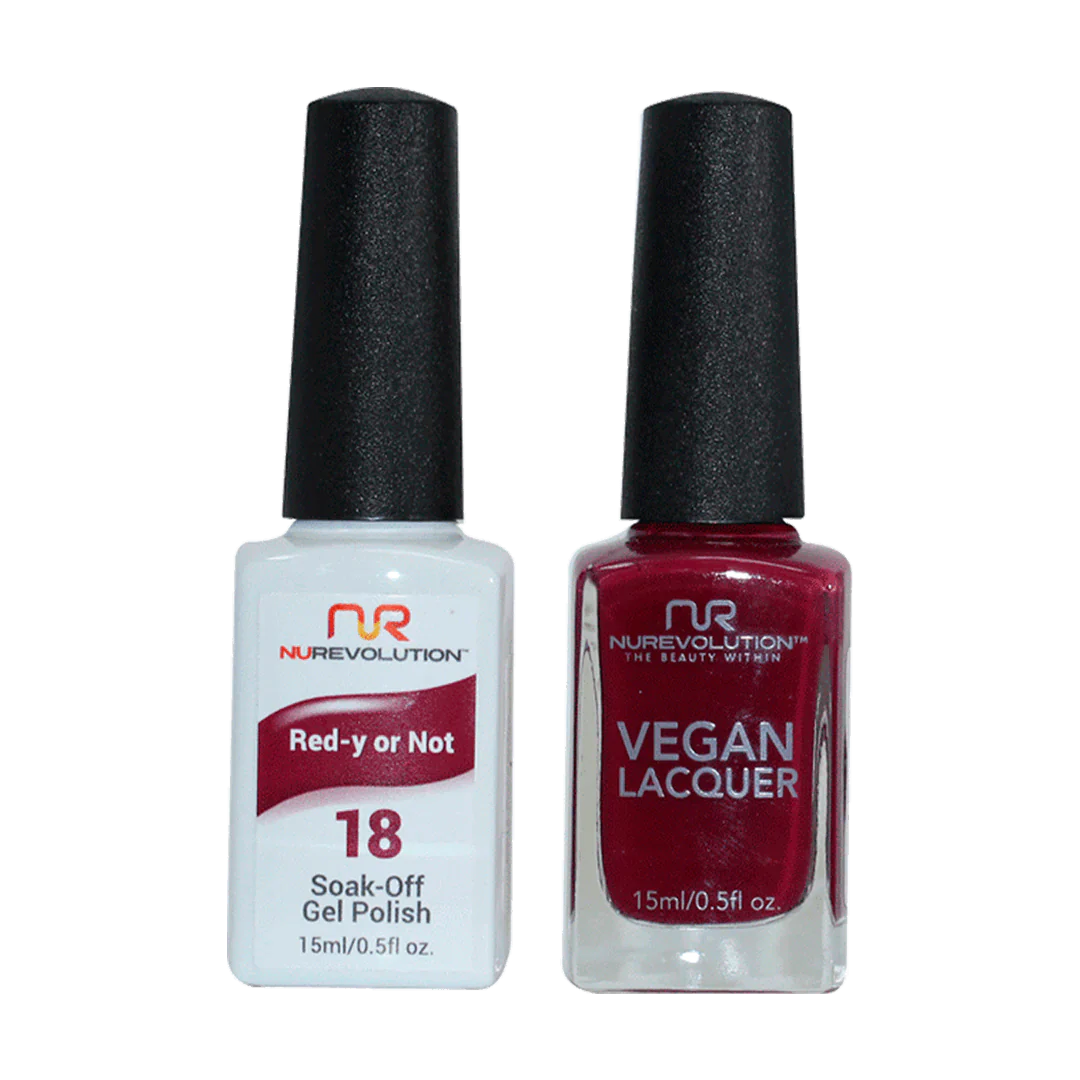 NuRevolution Trio Duo Gel &amp; Lacquer 018 Red-Y Or Not