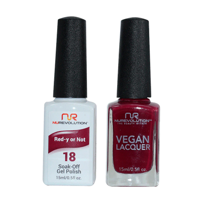 NuRevolution Trio Duo Gel &amp; Lacquer 018 Red-Y Or Not