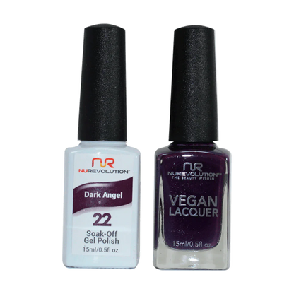 NuRevolution Trio Duo Gel &amp; Lacquer 022 Dark Angel