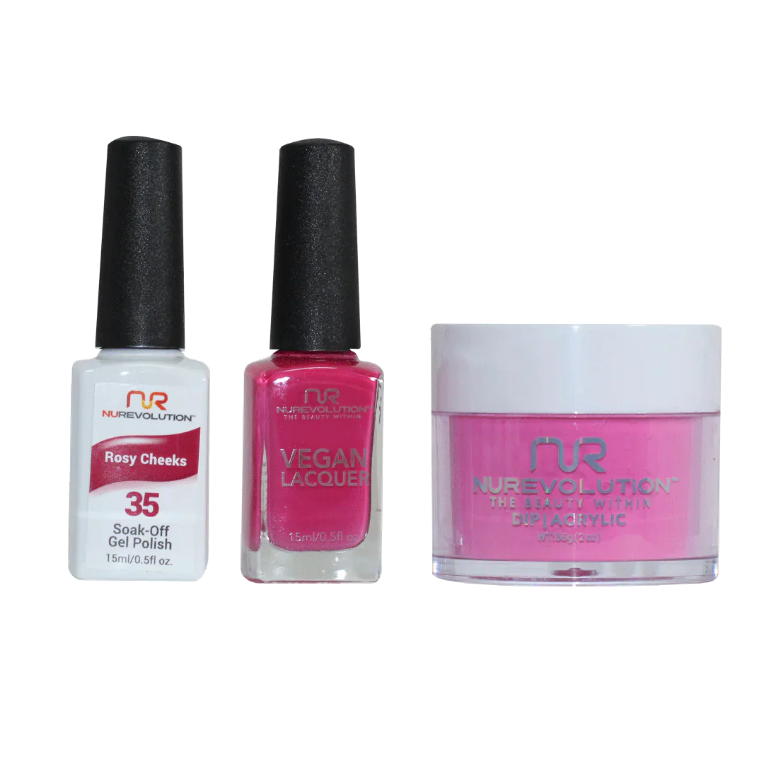 NuRevolution Trio set 035 Rosy Cheeks