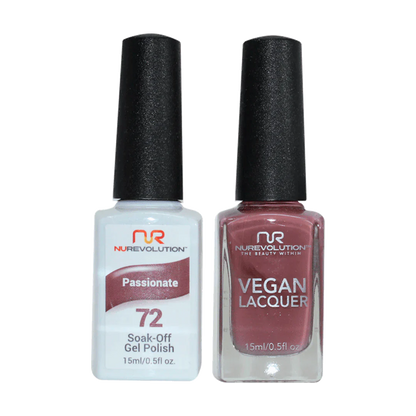 NuRevolution Trio Duo Gel &amp; Lacquer 072 Passionate