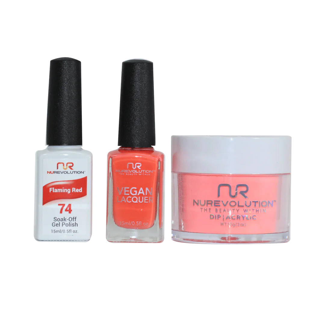 NuRevolution Trio set 074 Flaming Red