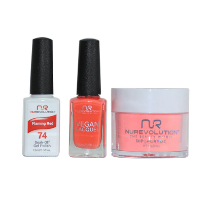 NuRevolution Trio set 074 Flaming Red