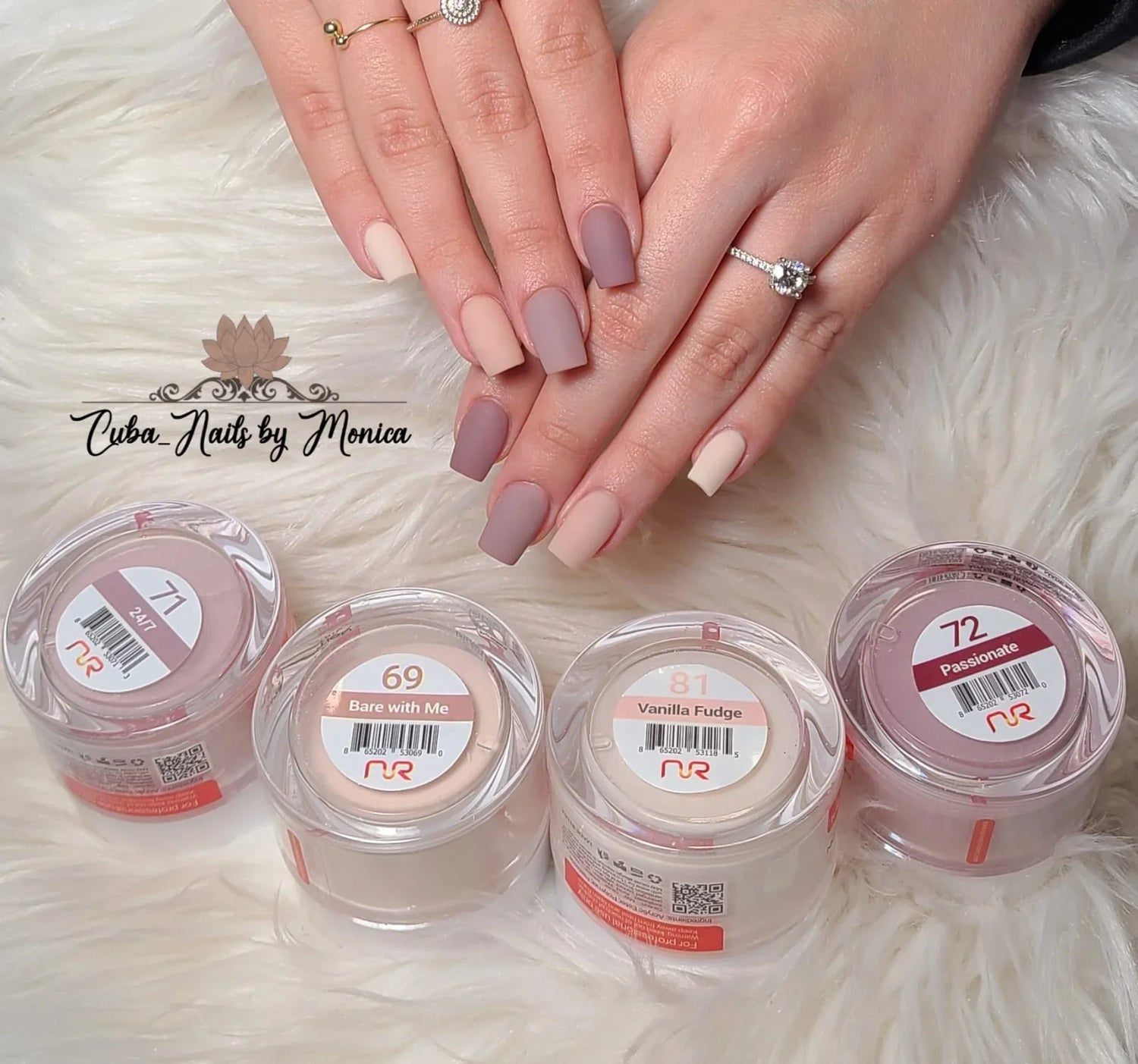 NuRevolution Trio Dip/Acrylic Powder 081 Vanilla Fudge