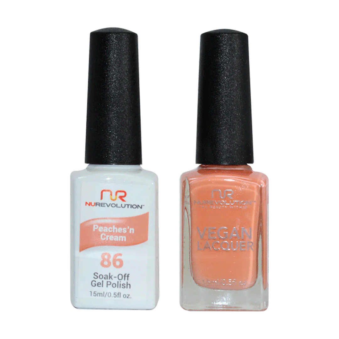 NuRevolution Trio Duo Gel &amp; Lacquer 086 Peaches n&