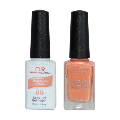 NuRevolution Trio Duo Gel &amp; Lacquer 086 Peaches n&