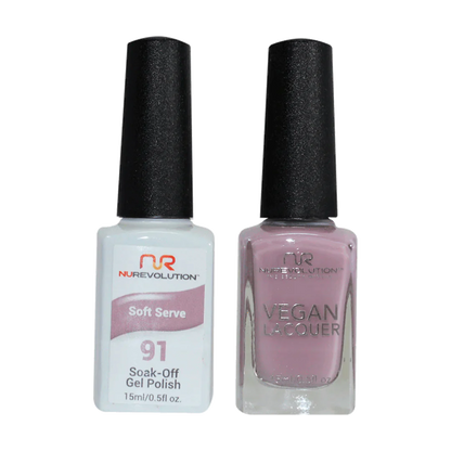 NuRevolution Trio Duo Gel &amp; Lacquer 091 Soft Serve