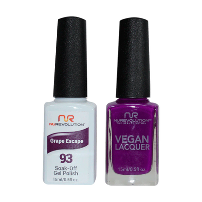 NuRevolution Trio Duo Gel &amp; Lacquer 093 Grape Escape