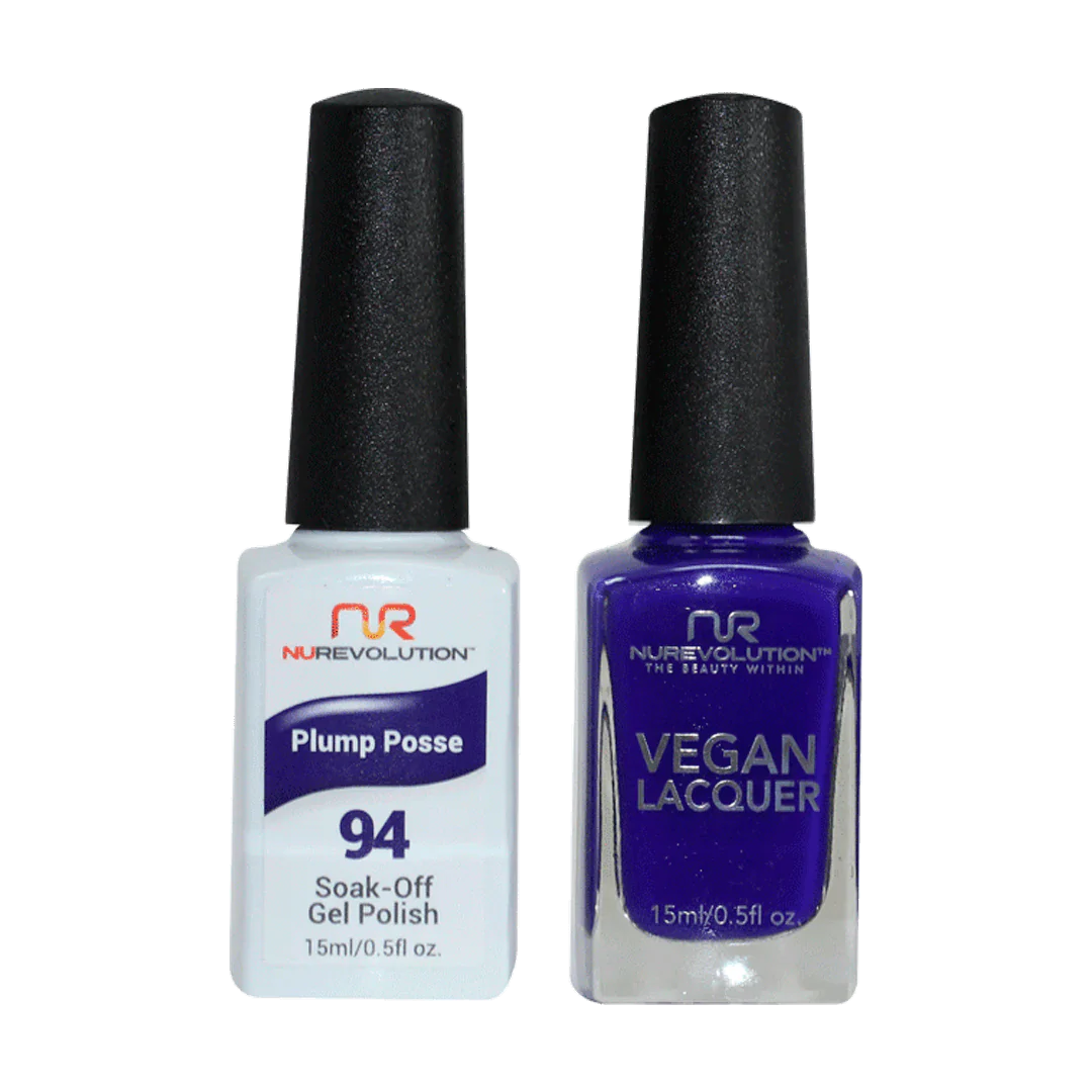 NuRevolution Trio Duo Gel &amp; Lacquer 094 Plum Posse