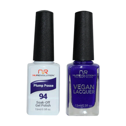 NuRevolution Trio Duo Gel &amp; Lacquer 094 Plum Posse