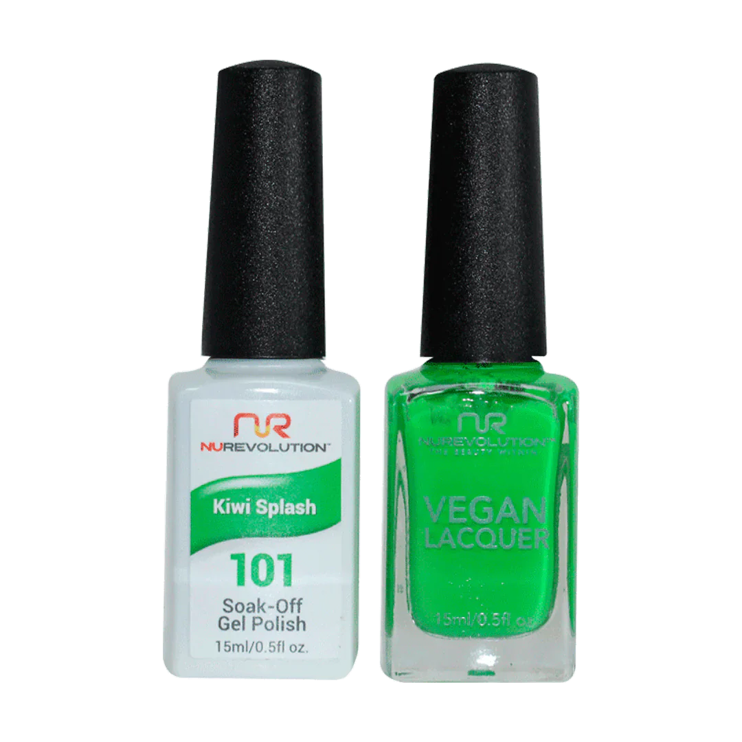 NuRevolution Trio Duo Gel &amp; Lacquer 101 Kiwi Splash