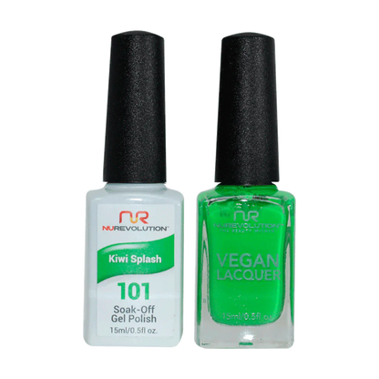 NuRevolution Trio Duo Gel &amp; Lacquer 101 Kiwi Splash