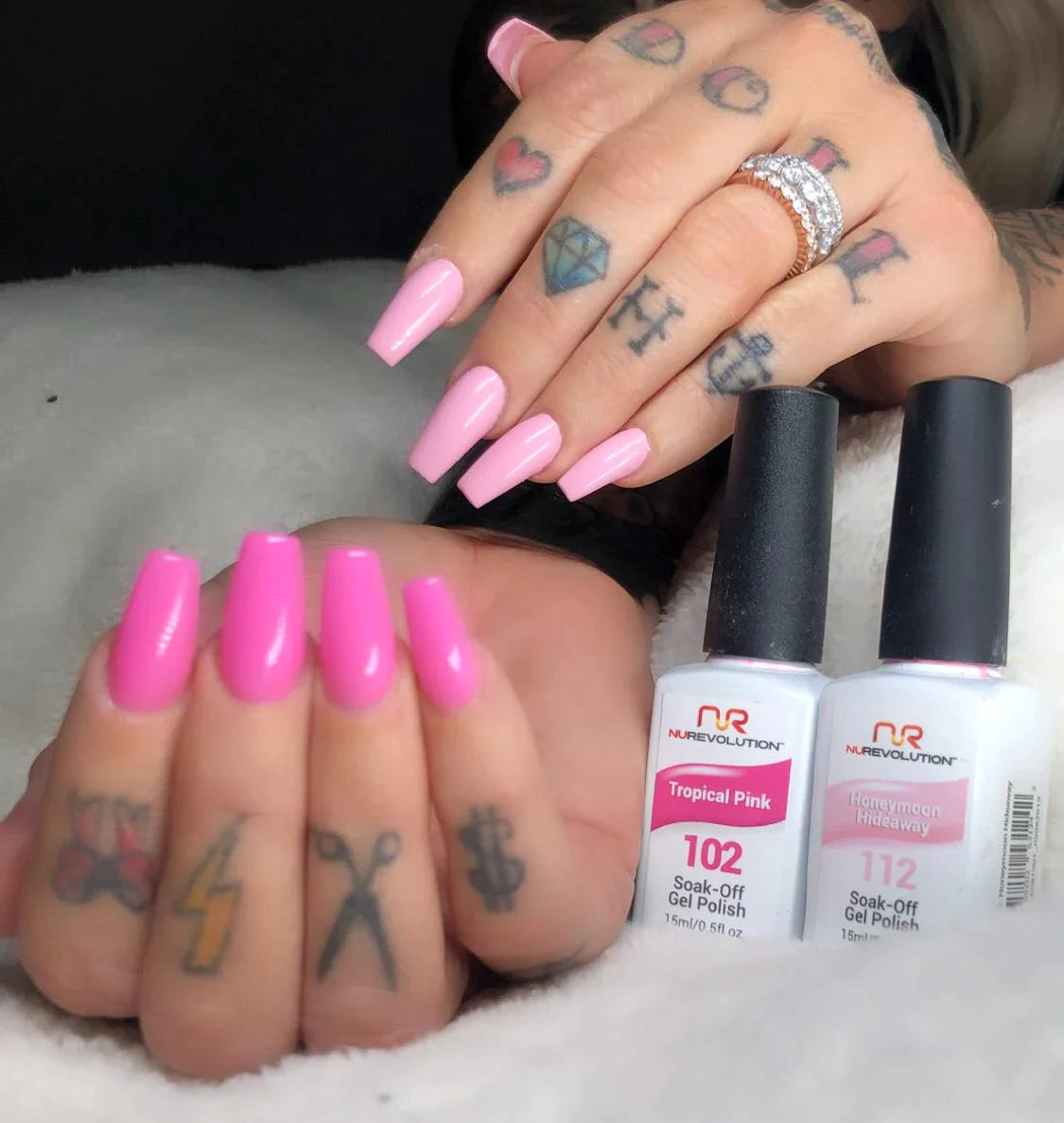 NuRevolution Trio Duo Gel &amp; Lacquer 102 Tropical Pink