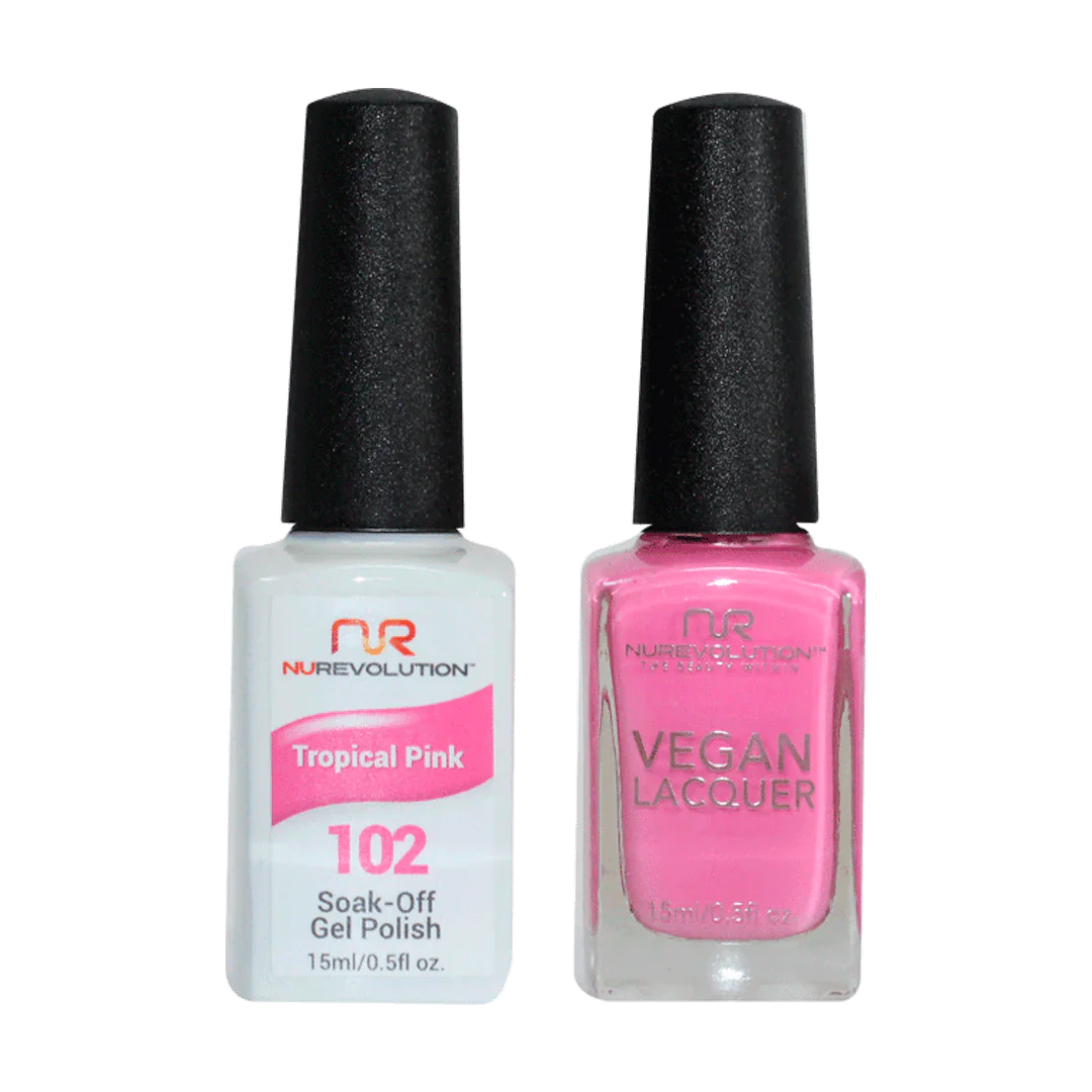 NuRevolution Trio Duo Gel &amp; Lacquer 102 Tropical Pink