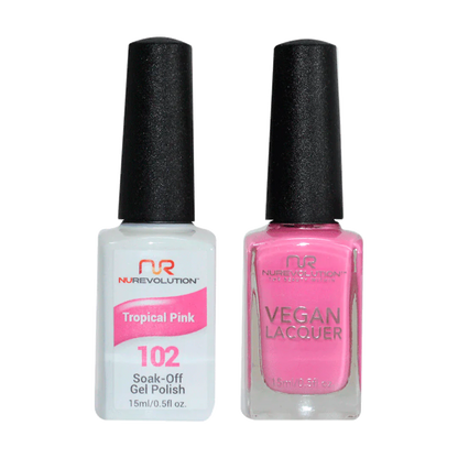 NuRevolution Trio Duo Gel &amp; Lacquer 102 Tropical Pink