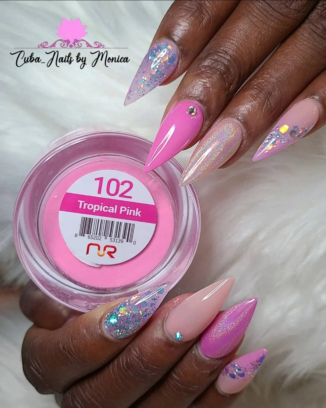 NuRevolution Trio Dip/Acrylic Powder 102 Tropical Pink