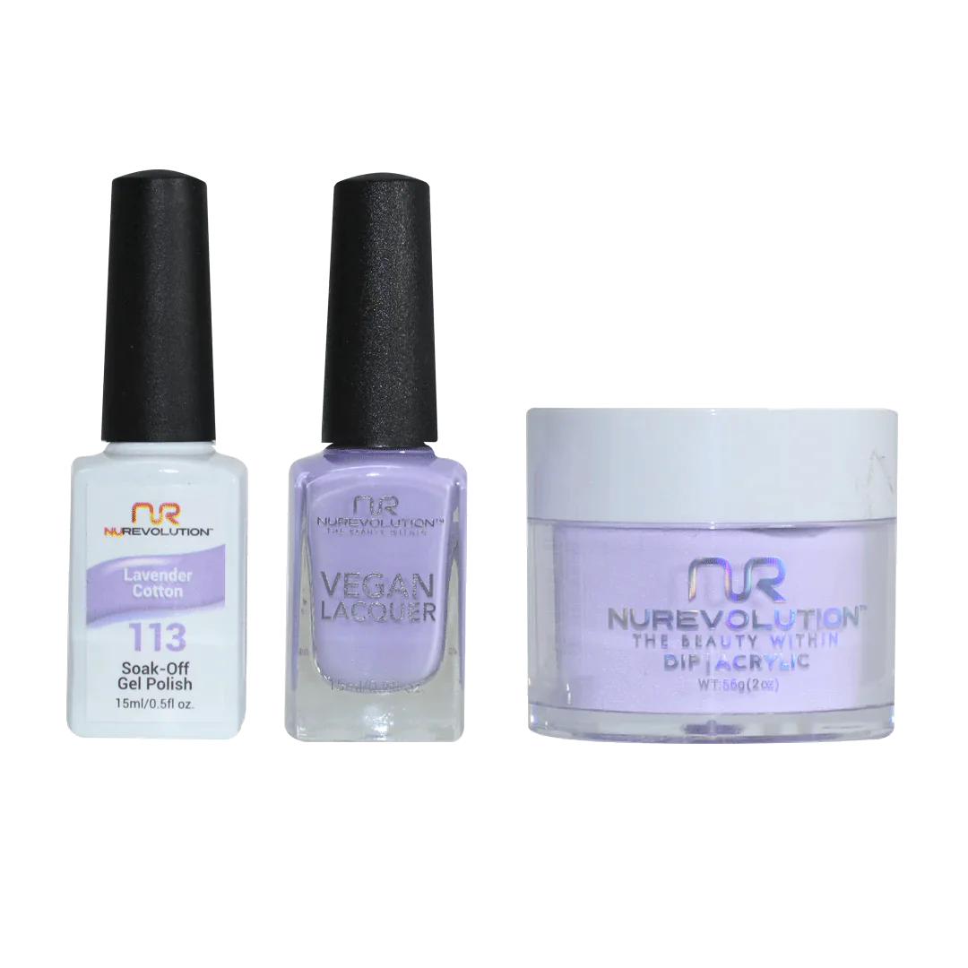 NuRevolution Trio set 113 Lavender cotton