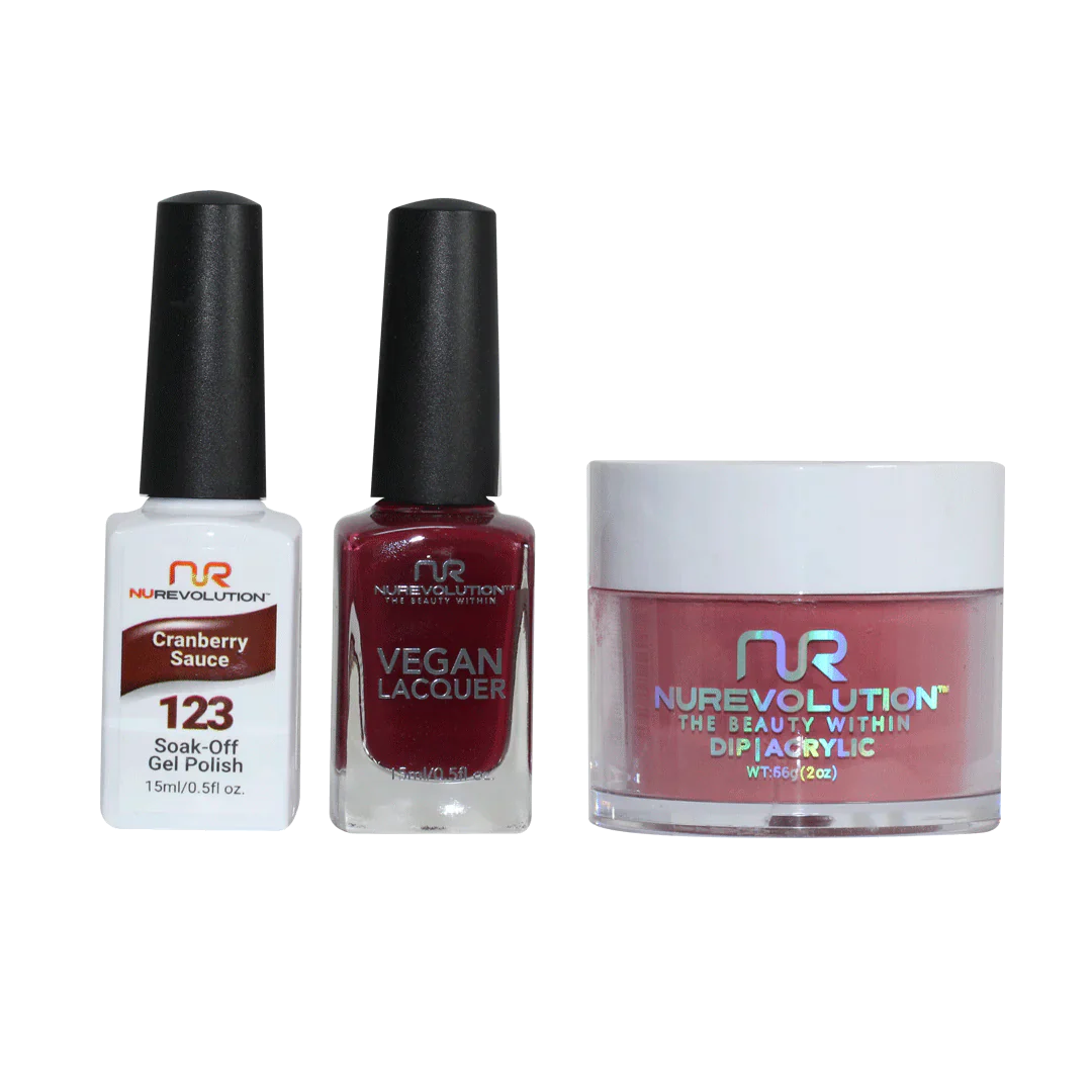 NuRevolution Trio set 123 Cranberry Sauce