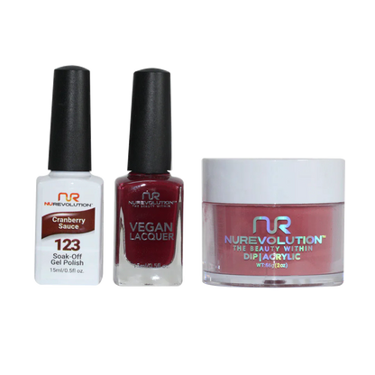 NuRevolution Trio set 123 Cranberry Sauce