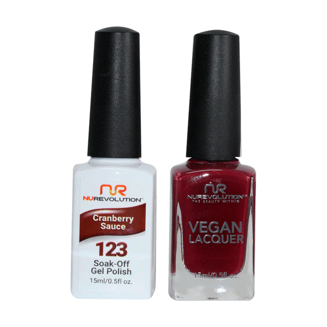 NuRevolution Trio Duo Gel &amp; Lacquer 123 Cranberry Sauce