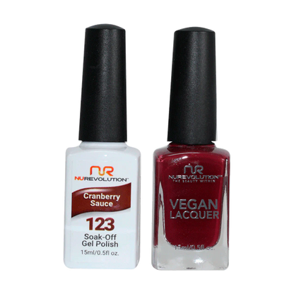 NuRevolution Trio Duo Gel &amp; Lacquer 123 Cranberry Sauce