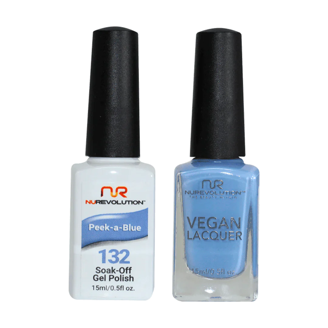 NuRevolution Trio Duo Gel &amp; Lacquer 132 Peek-a-Blue