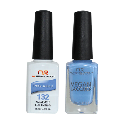 NuRevolution Trio Duo Gel &amp; Lacquer 132 Peek-a-Blue