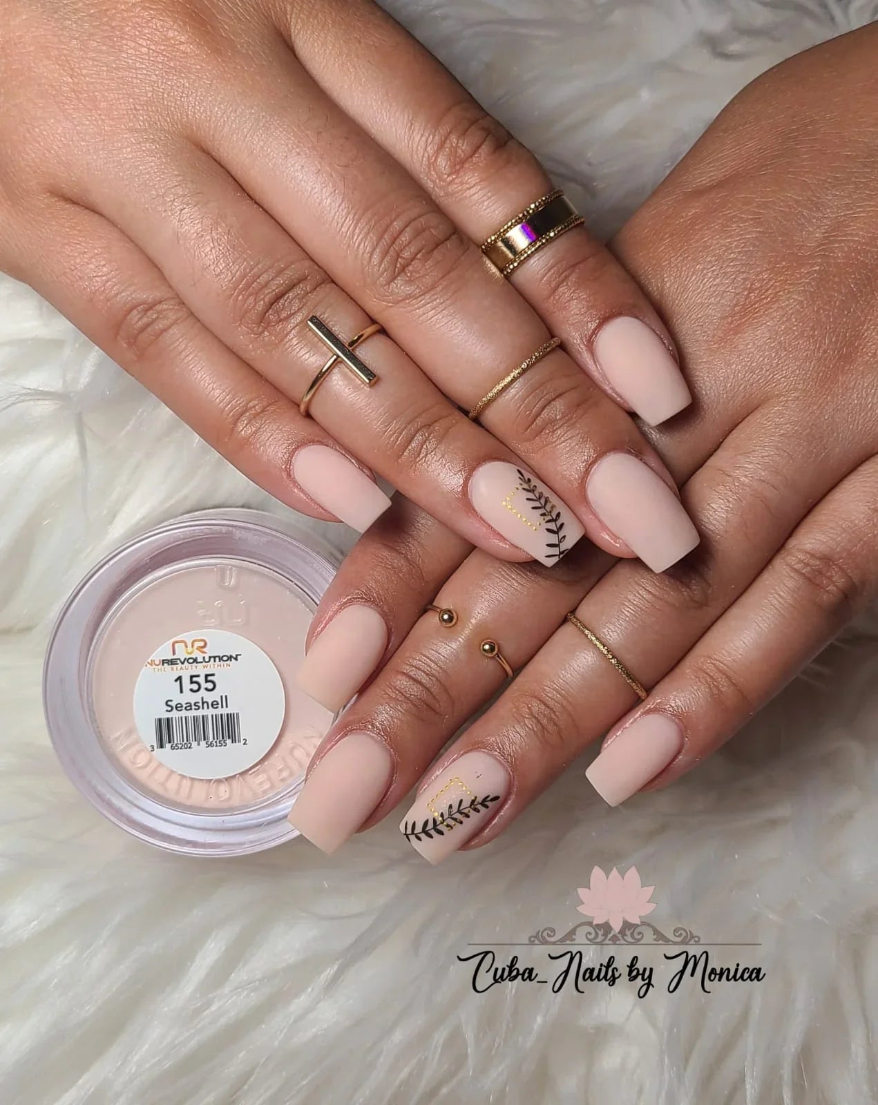 NuRevolution Trio Dip/Acrylic Powder 155 Seashell