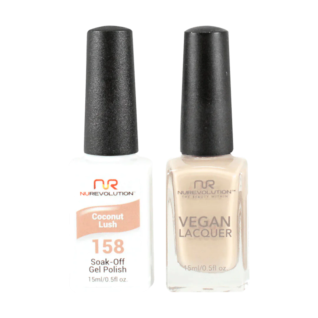 NuRevolution Trio Duo Gel &amp; Lacquer 158 Coconut Lush