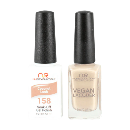 NuRevolution Trio Duo Gel &amp; Lacquer 158 Coconut Lush