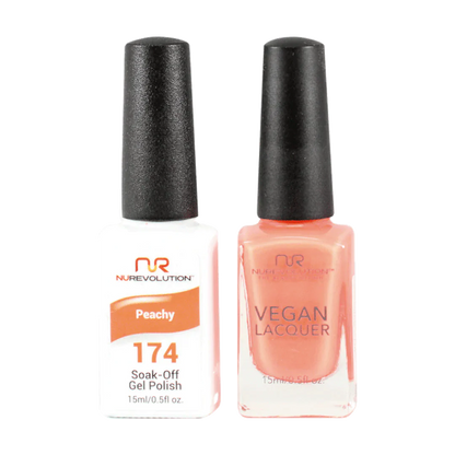 NuRevolution Trio Duo Gel &amp; Lacquer 174 Peachy