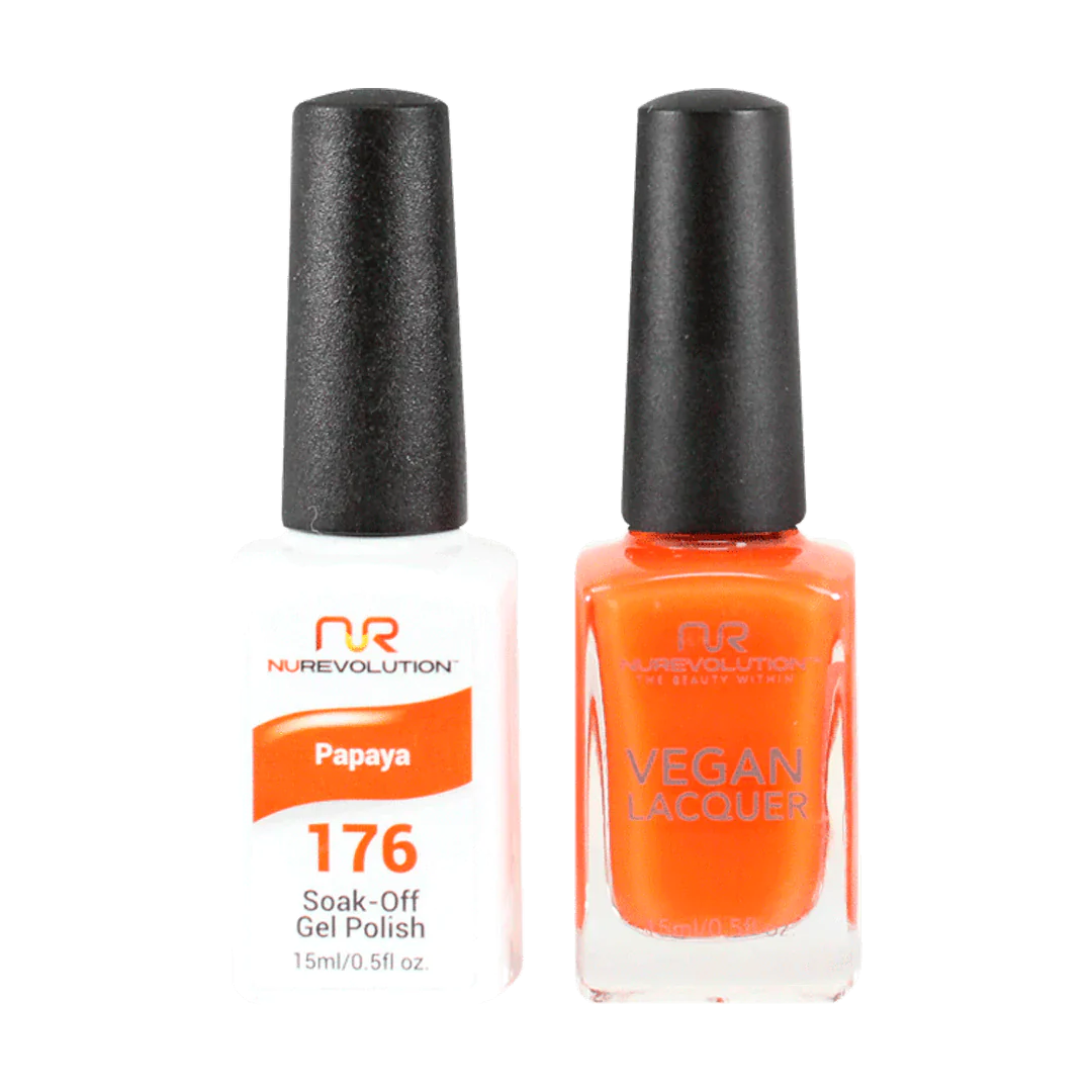 NuRevolution Trio Duo Gel &amp; Lacquer 176 Papaya