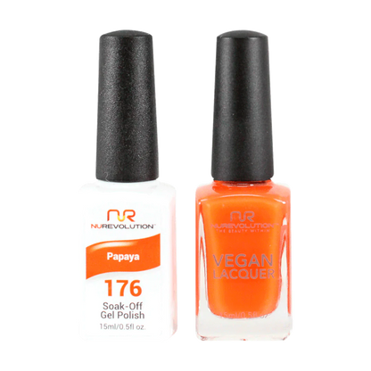 NuRevolution Trio Duo Gel &amp; Lacquer 176 Papaya