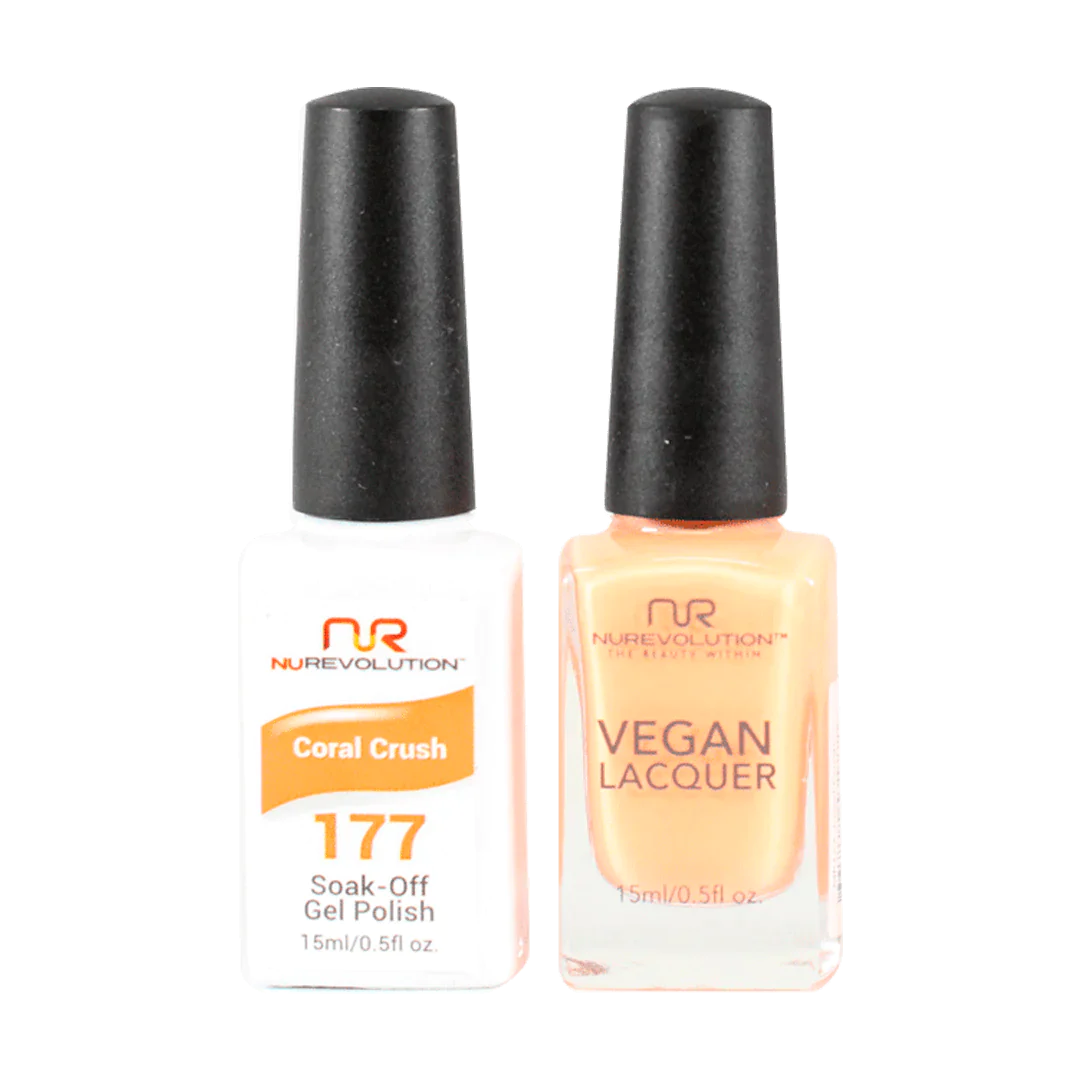 NuRevolution Trio Duo Gel &amp; Lacquer 177 Coral Crush