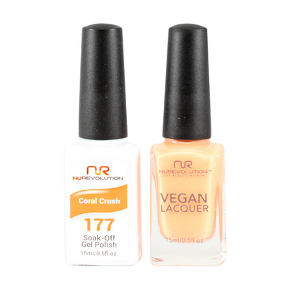 NuRevolution Trio Duo Gel &amp; Lacquer 177 Coral Crush