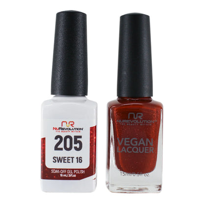 NuRevolution Trio Duo Gel &amp; Lacquer 205 Sweet 16