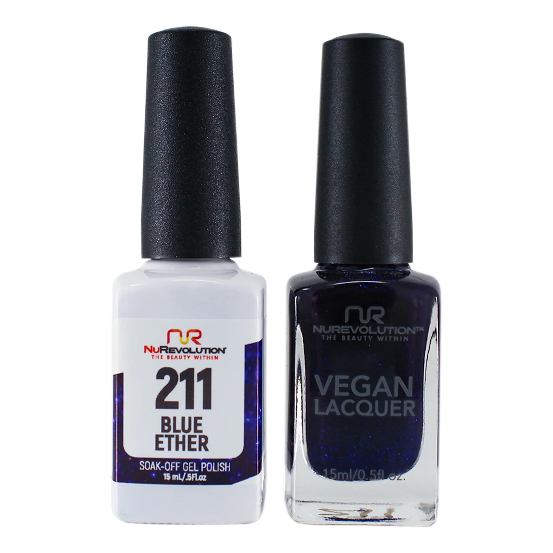 NuRevolution Trio Duo Gel &amp; Lacquer 211 Blue Ether